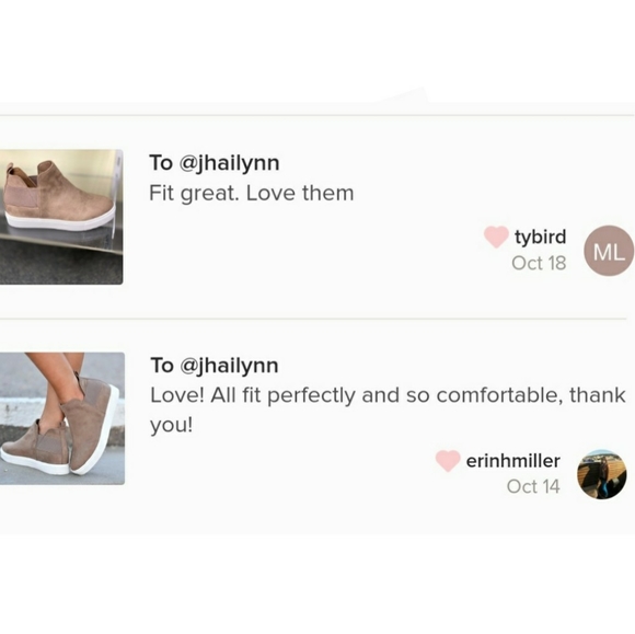 Warm taupe Hidden wedge suede slip on sneaker - Picture 2 of 5